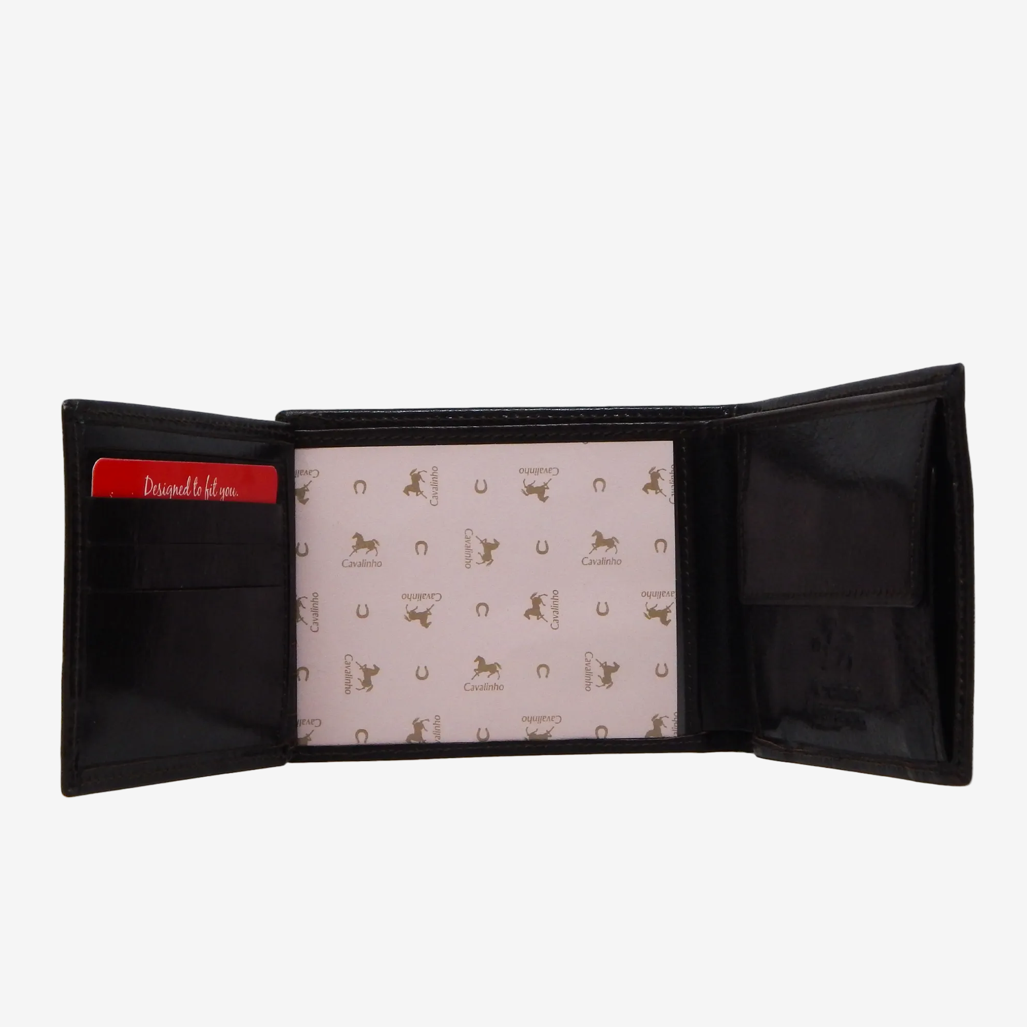 Cavalinho Leather Trifold Wallet SKU 28610569.02 #color_brown, black