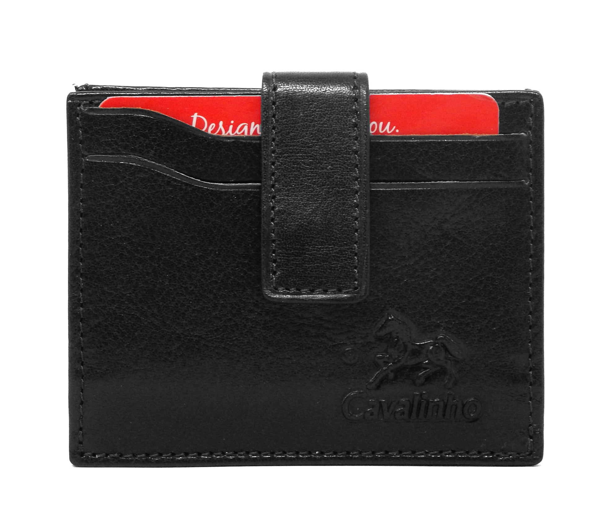 Cavalinho Leather Card Holder Wallet - Black - 28610576.01.99_1