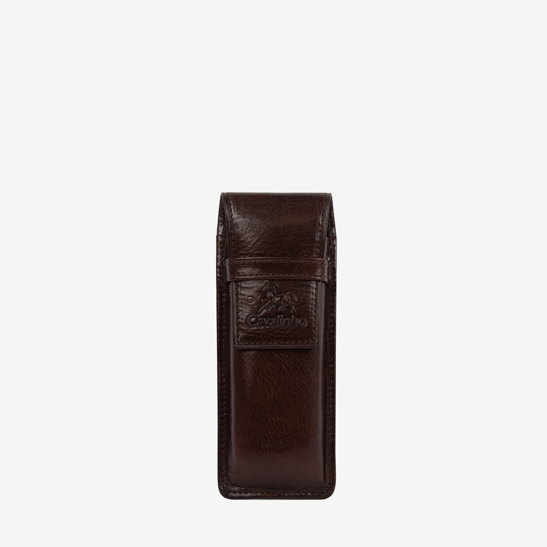 Cavalinho Gentleman Brown Leather Pen Holder Case SKU 28610577.02 #color_brown