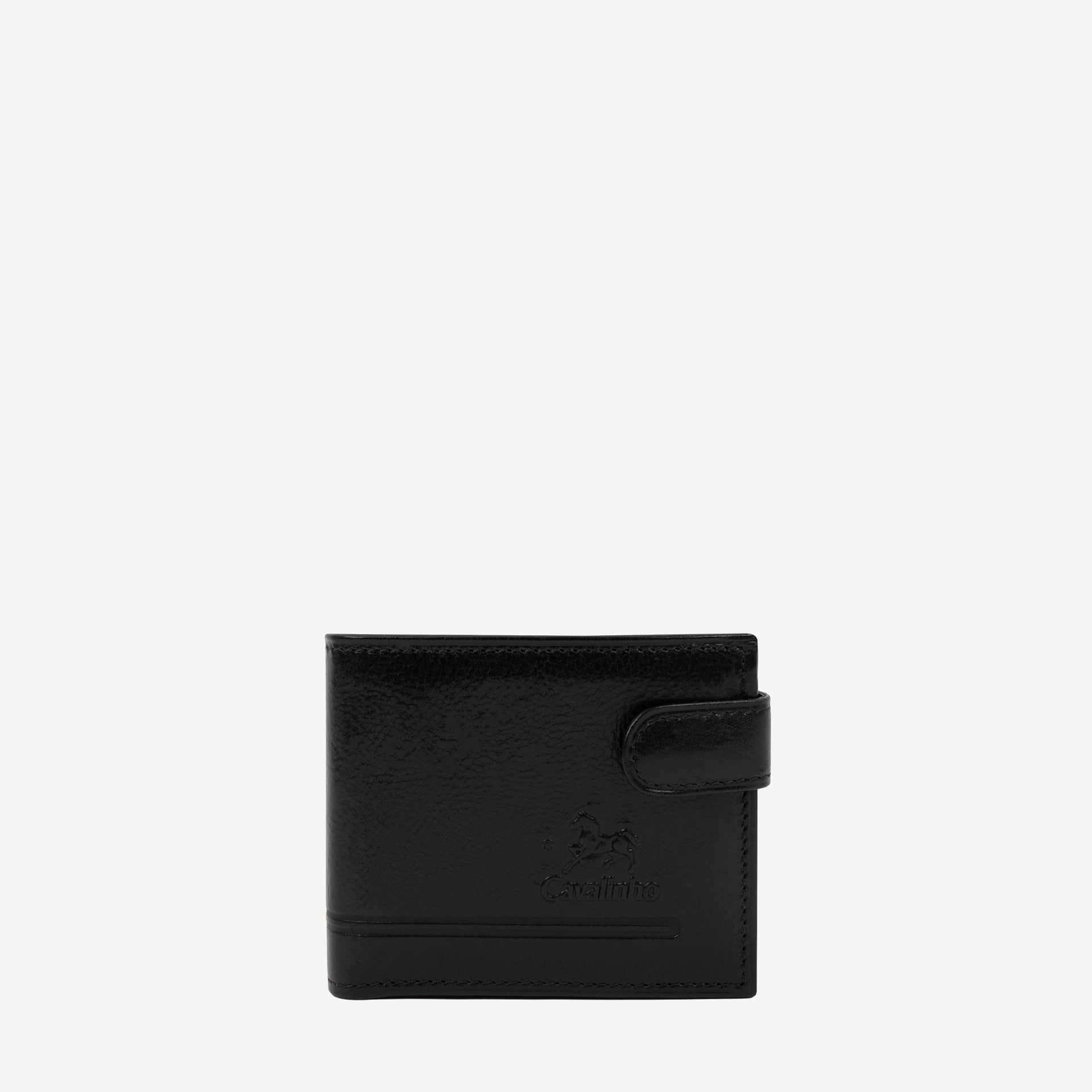 Cavalinho Men's Black Trifold Leather Wallet SKU 28610586.01 #color_black