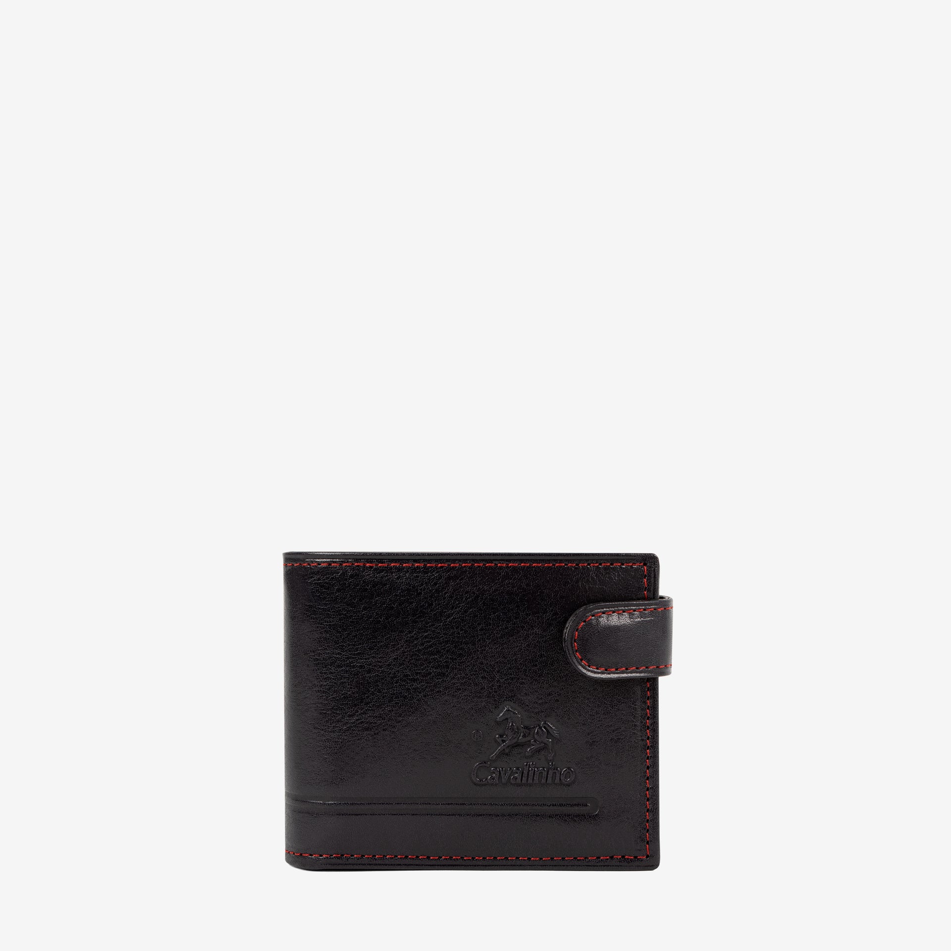 Cavalinho Men's Navy Trifold Leather Wallet SKU 28610586.45 #color_navy / red