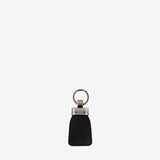 Cavalinho El Estribo Black Leather Keychain for Men with Silver Ring SKU 28620589.01 #color_black