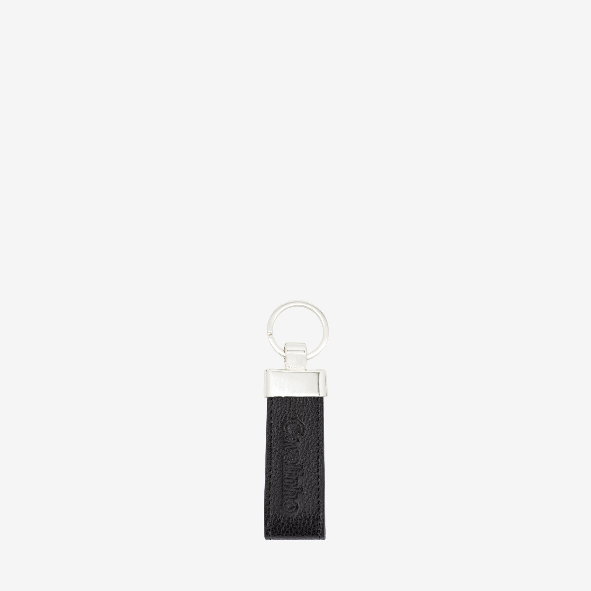 Cavalinho El Estribo Black Leather Keychain SKU 28620591.01 #color_black