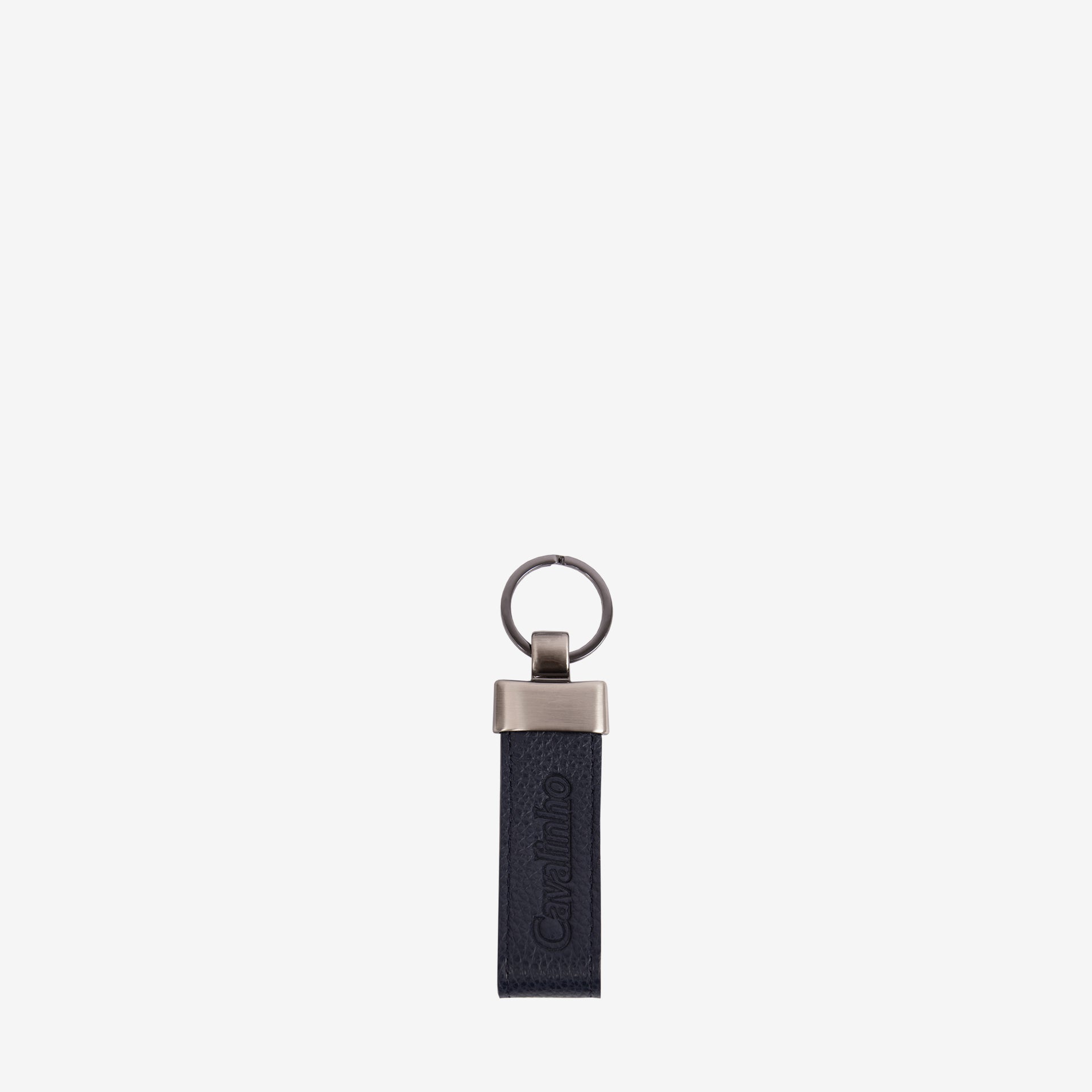 Cavalinho El Estribo Navy Leather Keychain SKU 28620591.03 #color_navy