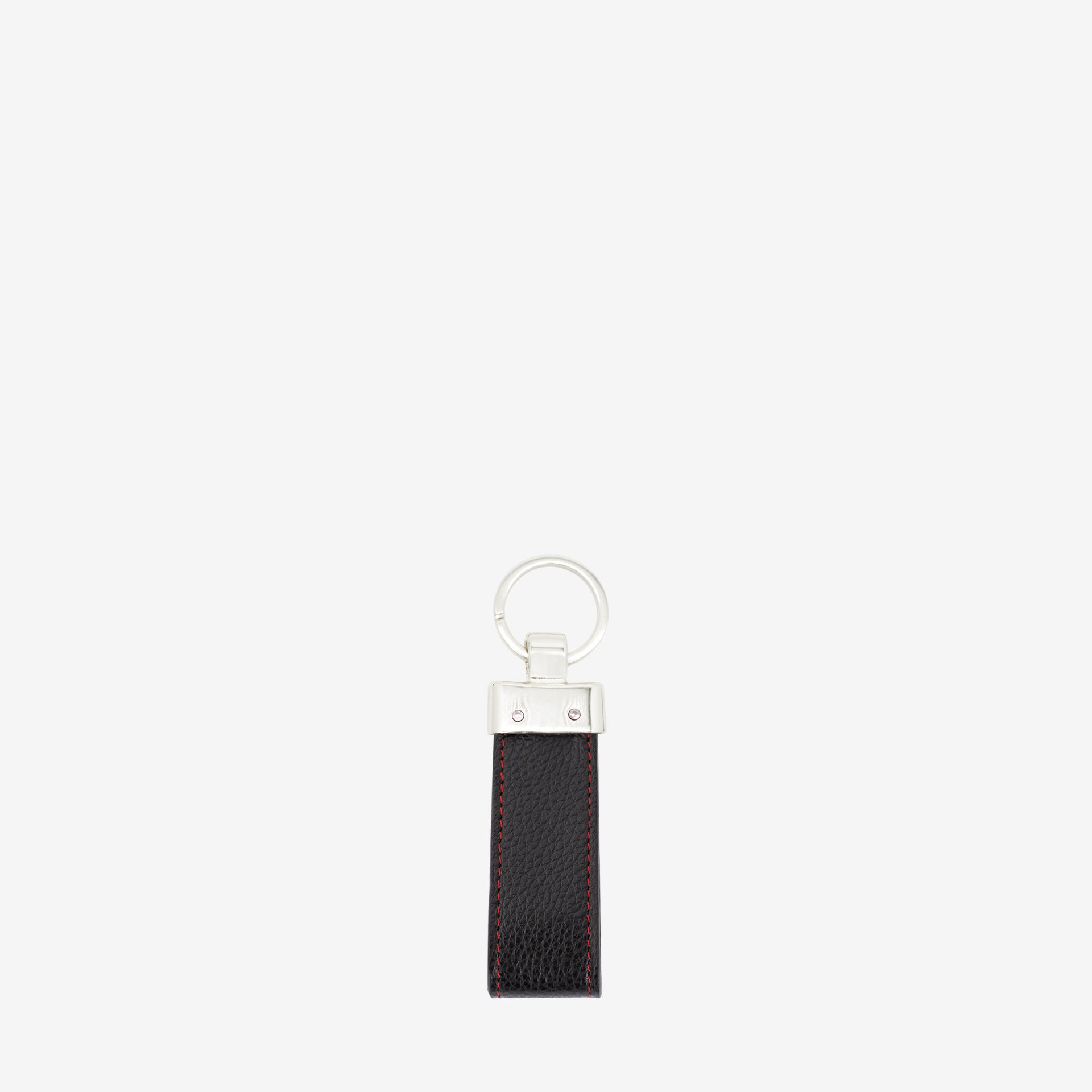Cavalinho El Estribo Black Leather Keychain SKU 28620591.30 #color_black / red