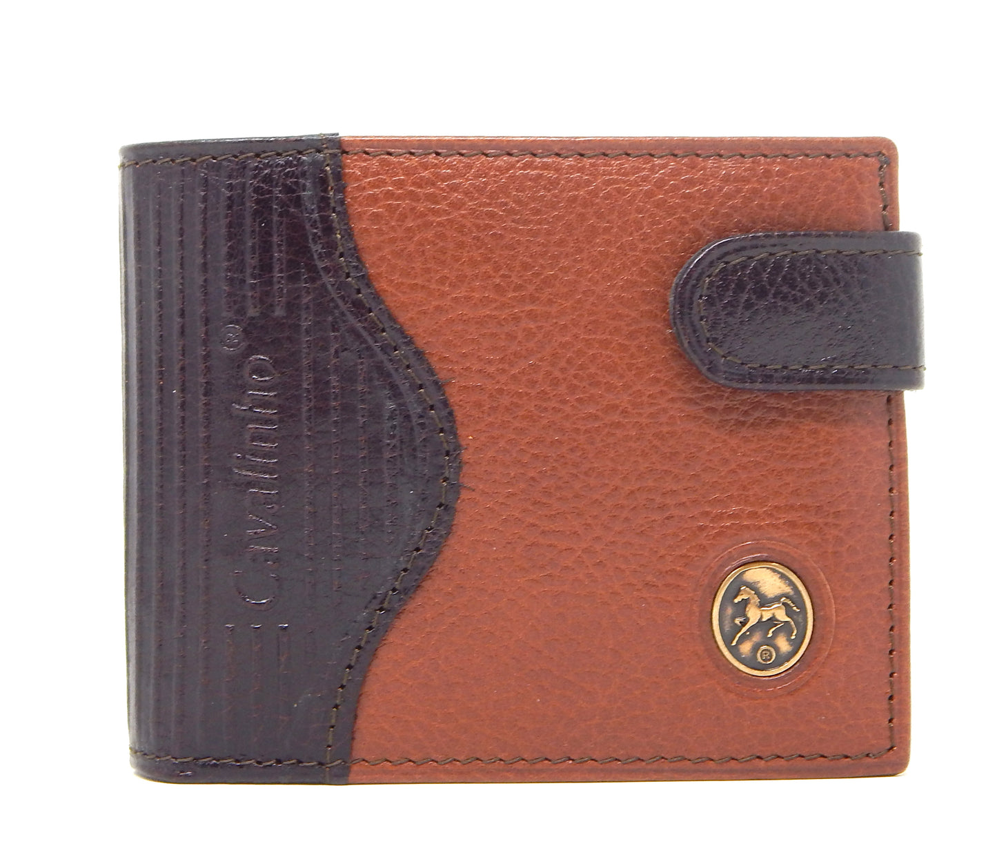 Cavalinho El Cavaleiro Trifold Leather Wallet - DarkBrown / SaddleBrown - 28650586.20.99_1