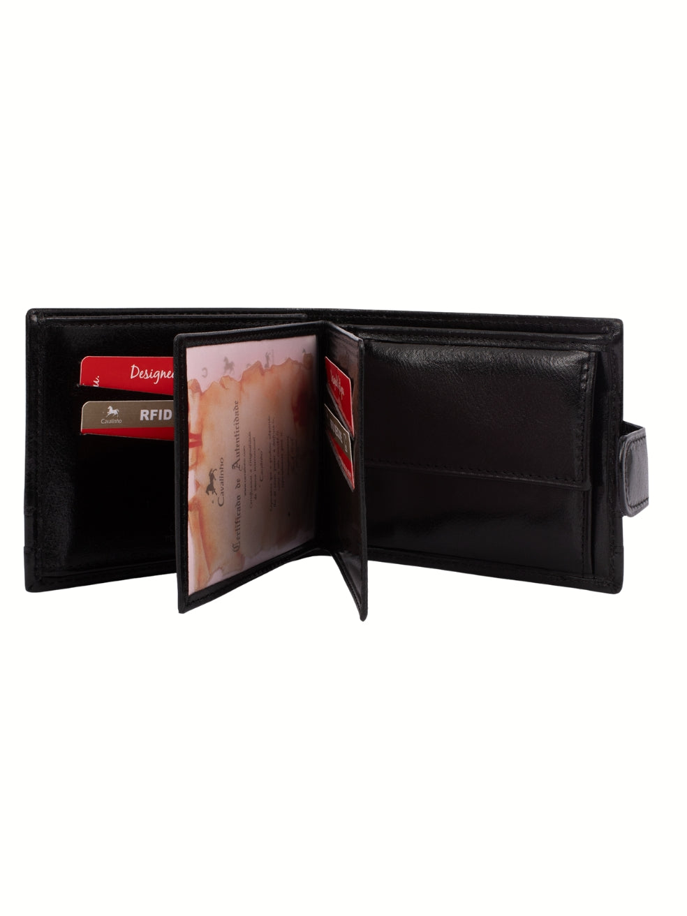 Cavalinho Di Cavallo Trifold Leather Wallet SKU 28660503.01 #color_black