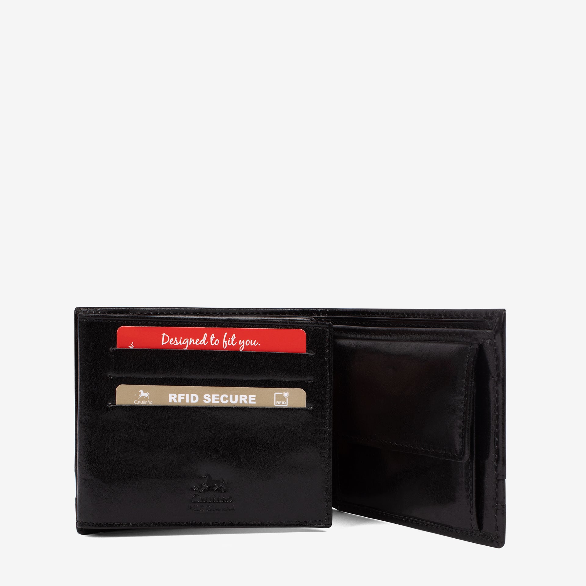 Cavalinho Di Cavallo Trifold Leather Wallet SKU 28660507.01 #color_black