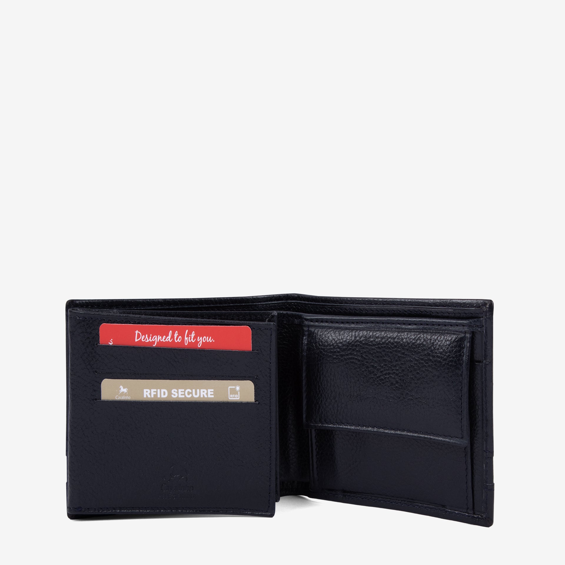 Cavalinho Di Cavallo Trifold Leather Wallet SKU 28660507.03 #color_navy