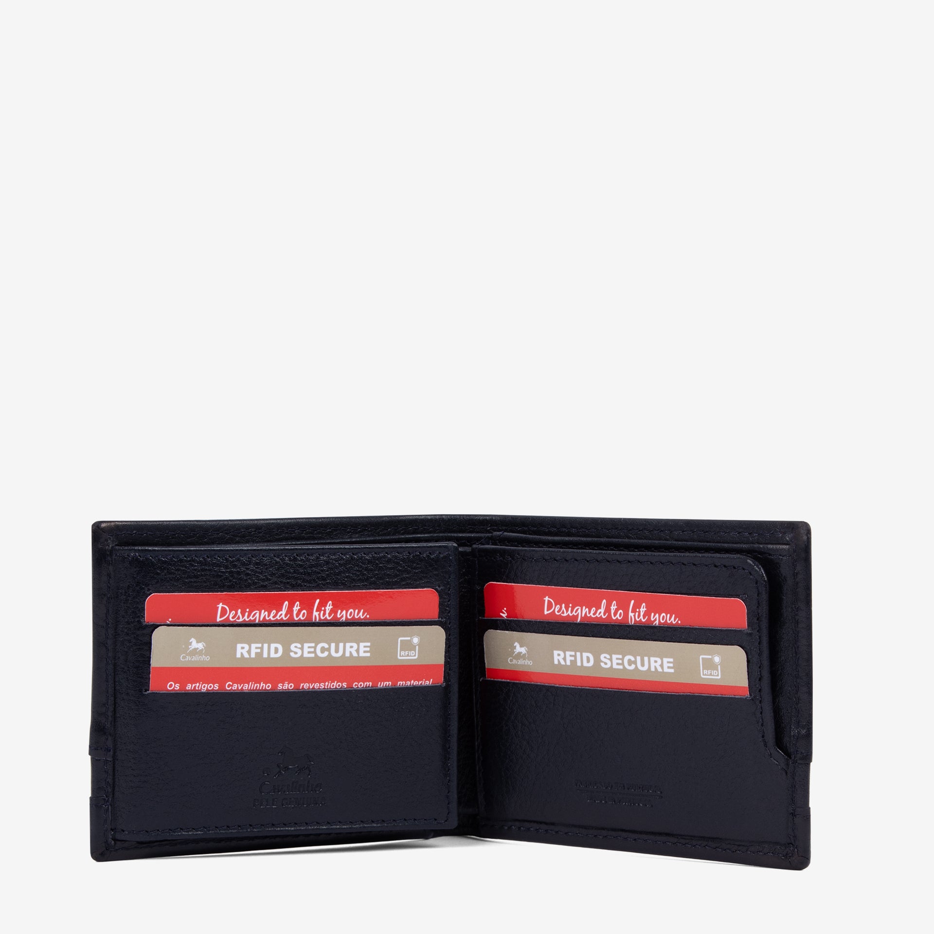 Cavalinho Di Cavallo Trifold Leather Wallet SKU 28660523.03 #color_navy