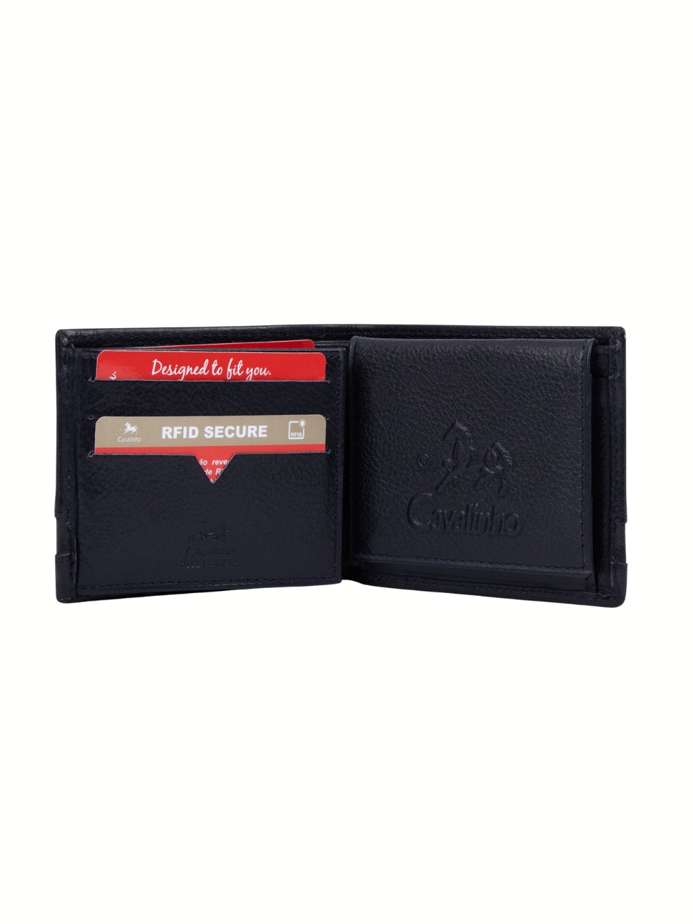 Cavalinho Di Cavallo Trifold Leather Wallet SKU 28660529.03 #color_navy