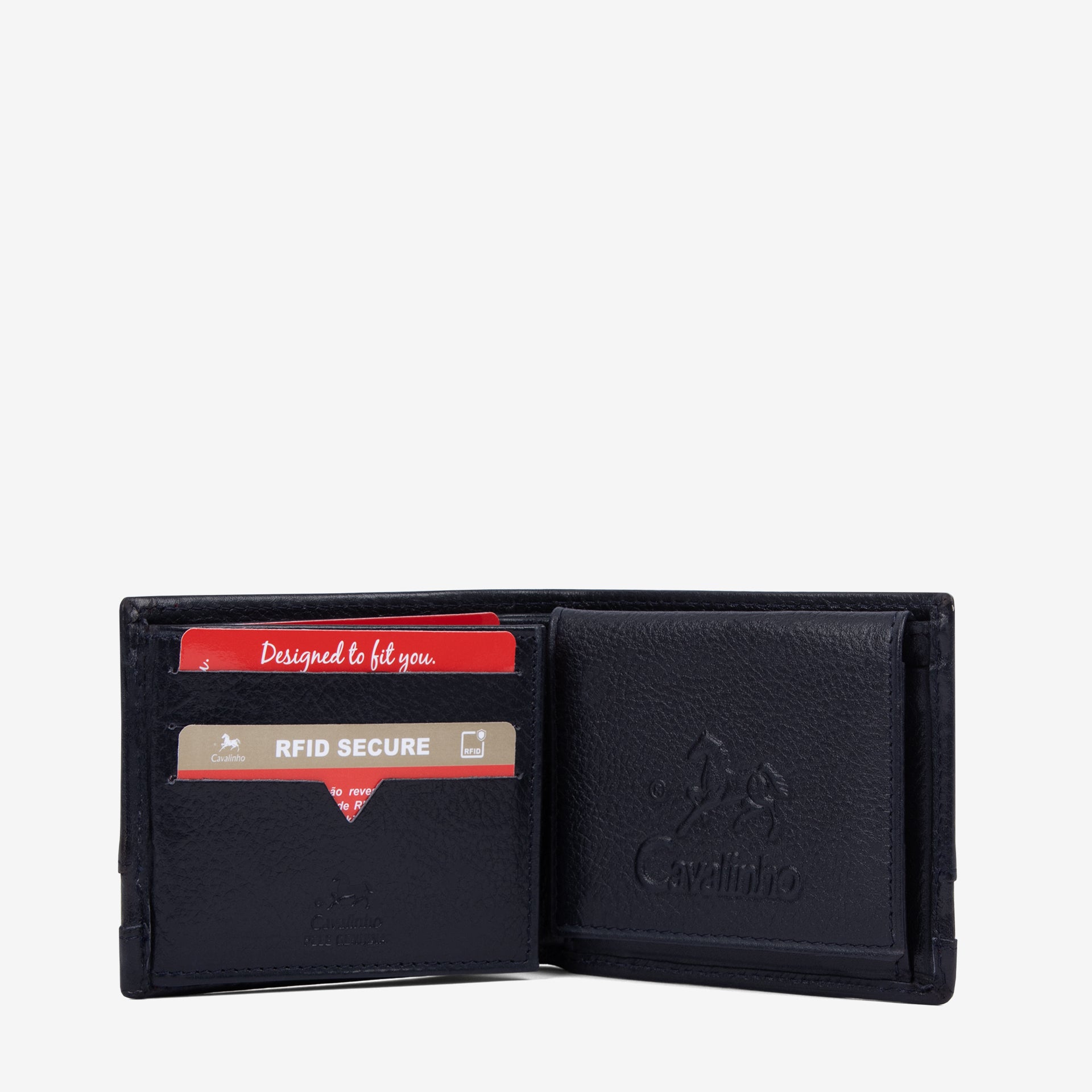 Cavalinho Di Cavallo Trifold Leather Wallet SKU 28660529.03 #color_navy
