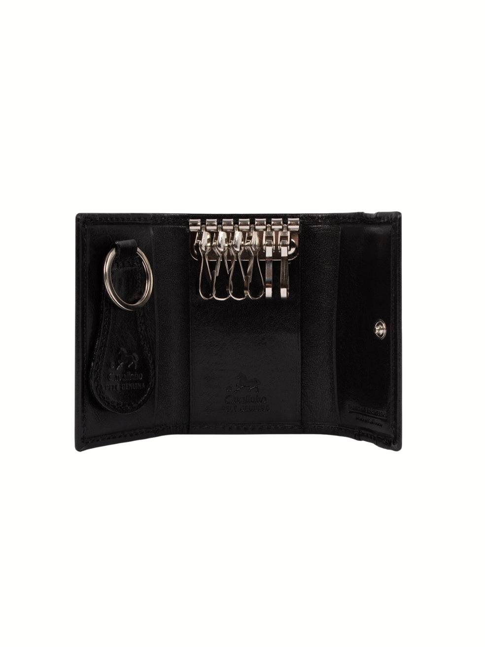 Cavalinho Di Cavallo Leather Key Holder Wallet SKU 28660535.01 #color_black