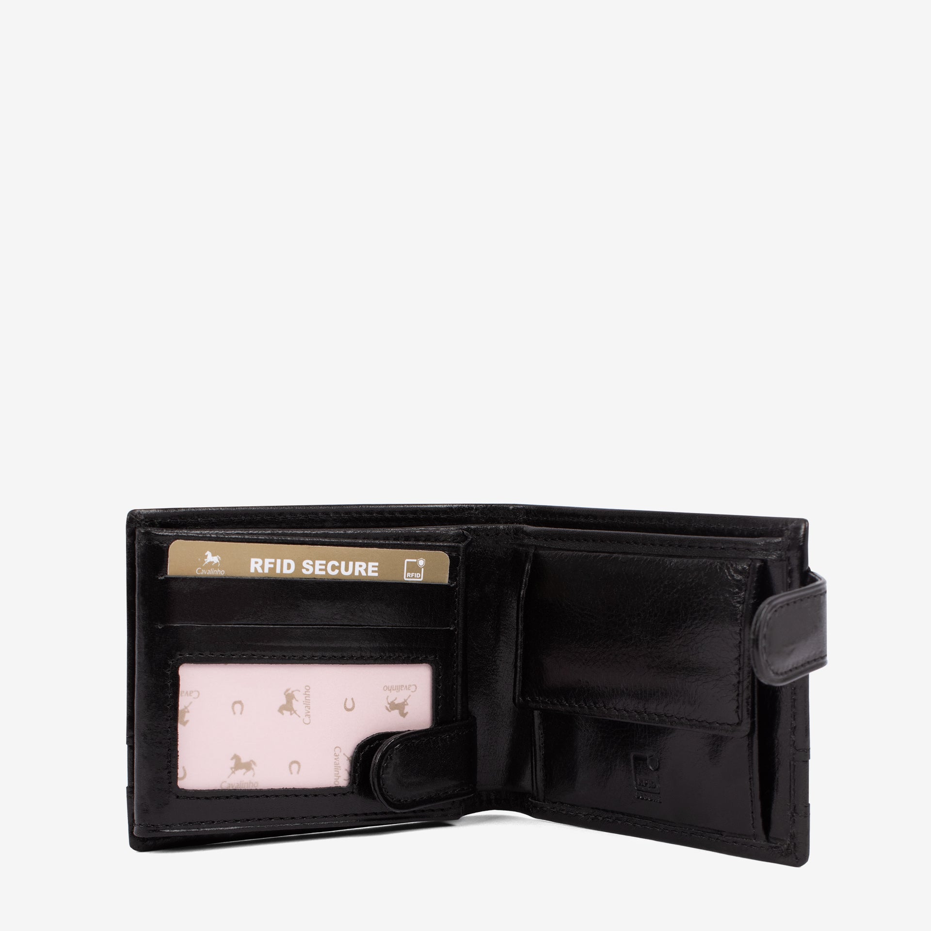 Cavalinho Di Cavallo Trifold Leather Wallet SKU 28660586.01 #color_black