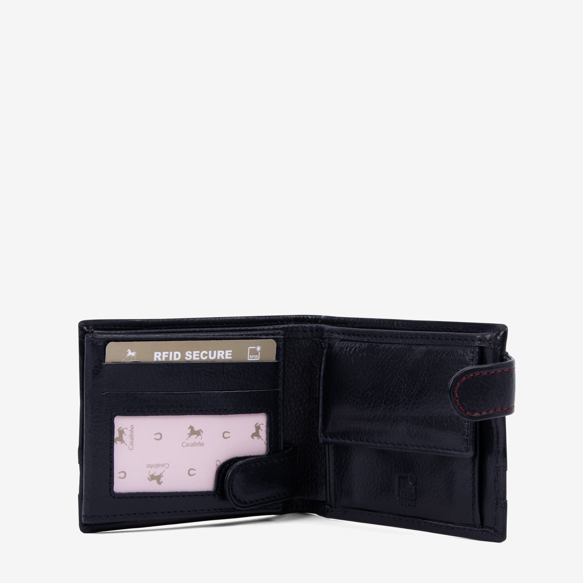 Cavalinho Di Cavallo Trifold Leather Wallet SKU 28660588.01 #color_navy