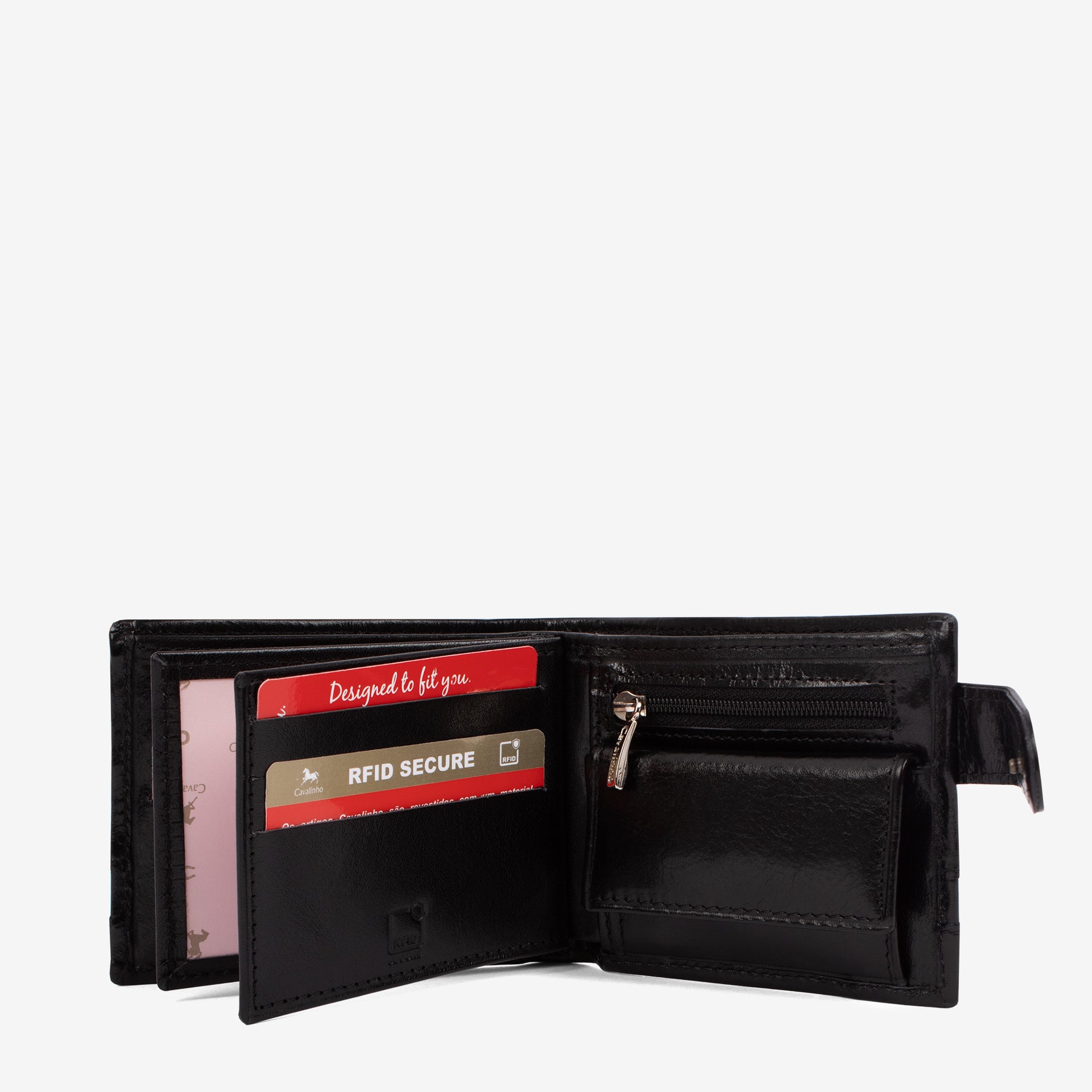 Cavalinho Di Cavallo Bifold Leather Wallet SKU 28660588.01 #color_black