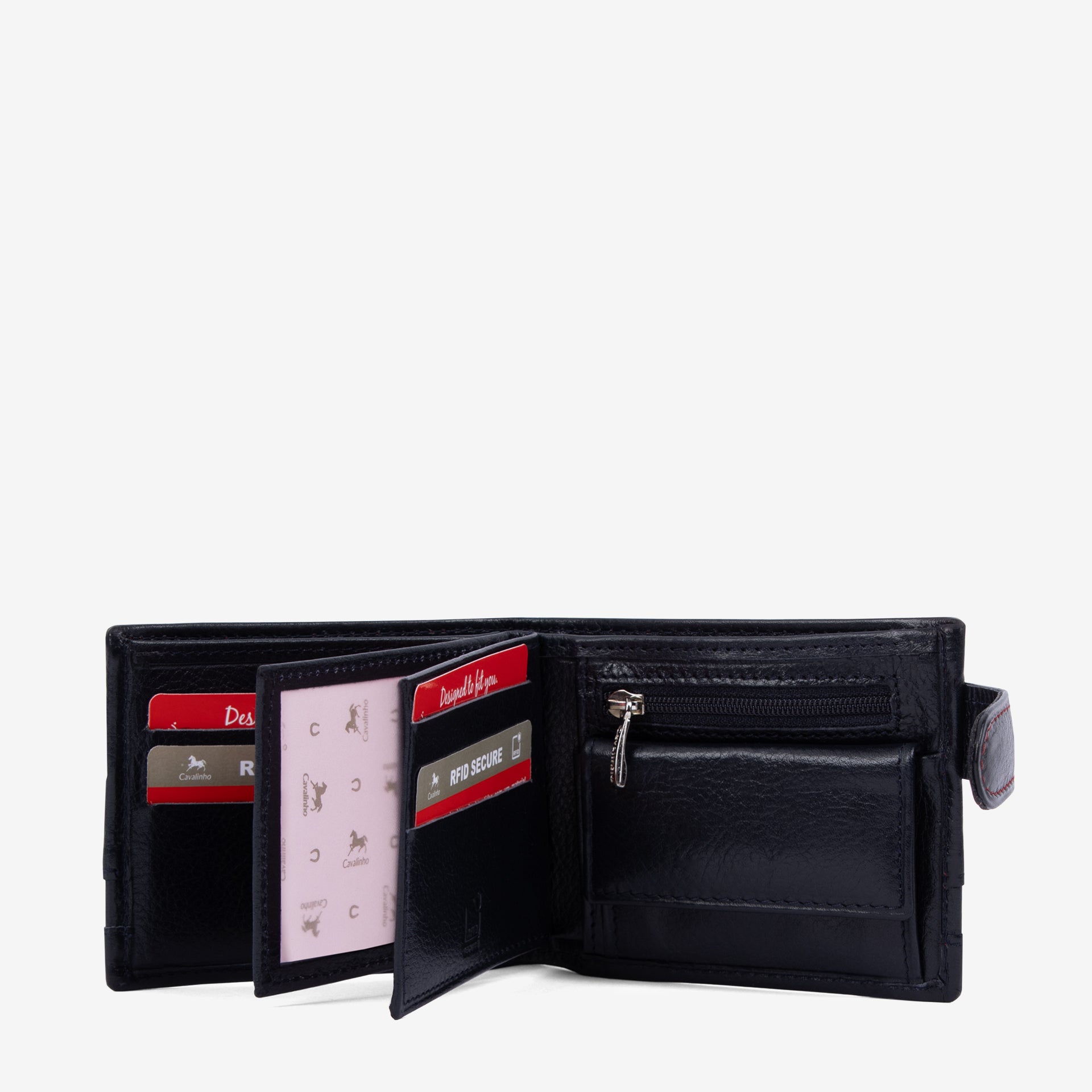 Cavalinho Di Cavallo Bifold Leather Wallet SKU 28660588.03 #color_navy