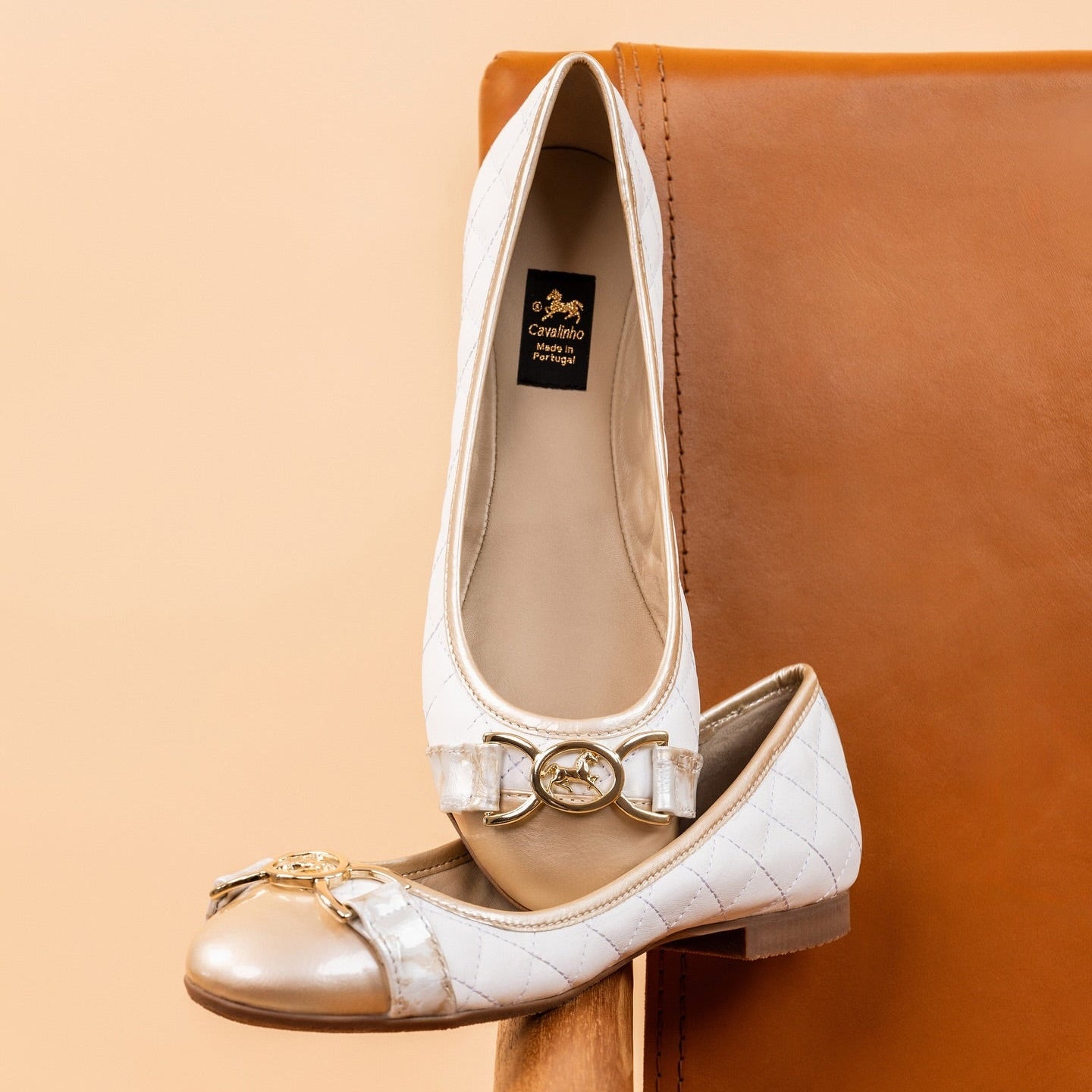 Cavalinho Mystic Sabrina Flats - Beige White - 48010082.31 #color_Beige / White, beige / blanc, bege / branco