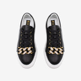 Cavalinho Golden Grace Black Leather Sneakers for Women SKU 48010117.01 #color_black
