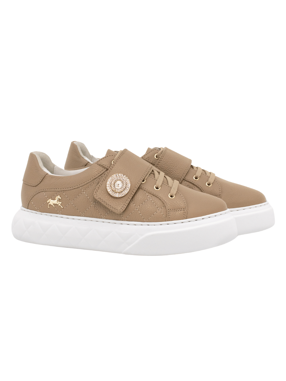 Cavalinho Diamond Platform Sneakers SKU 48010119.31 #color_sand / beige