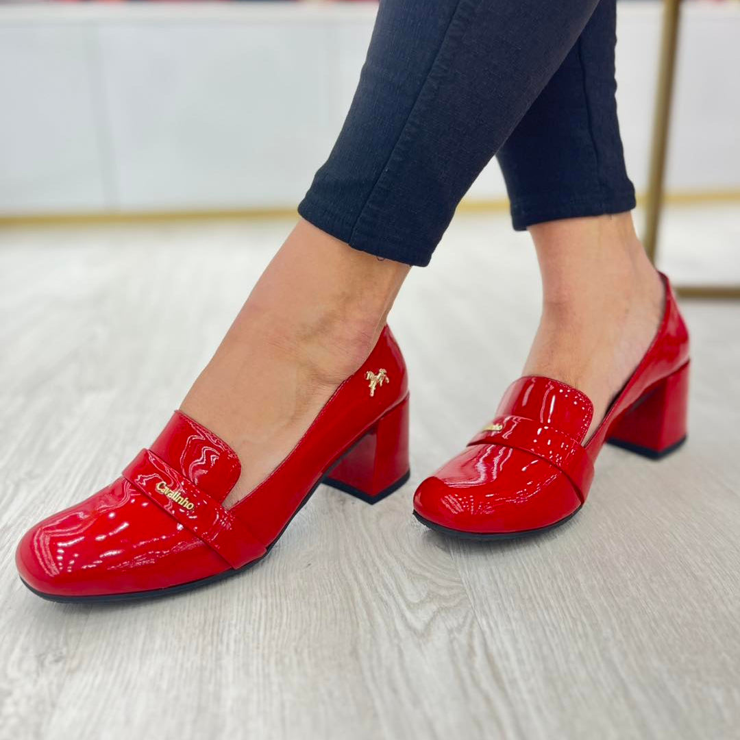 Cavalinho Enchanté Block Heel Loafers SKU 48010121.04 #color_red