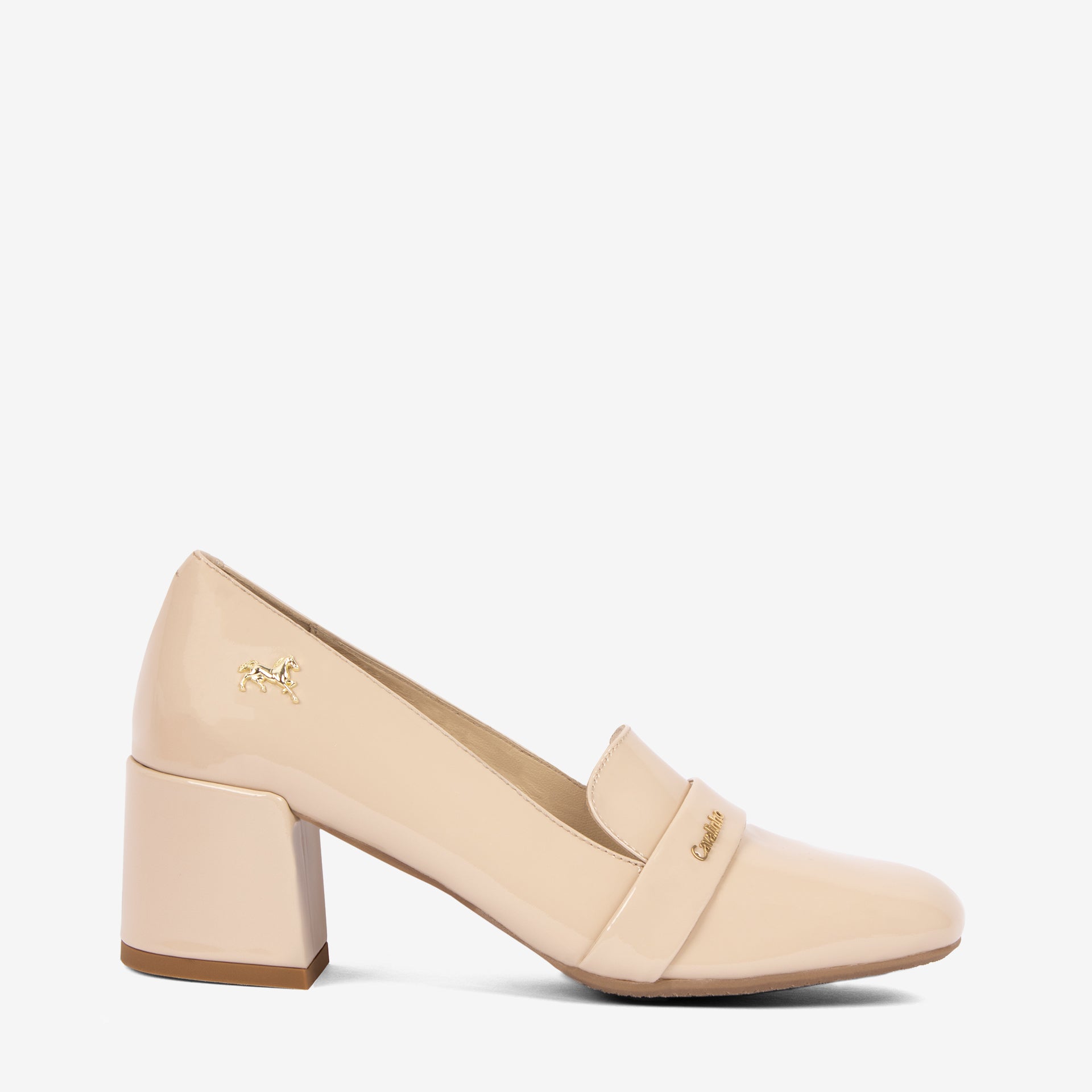 Cavalinho Enchanté Beige Block Heel Loafers for Women SKU 48010121.05 #color_beige