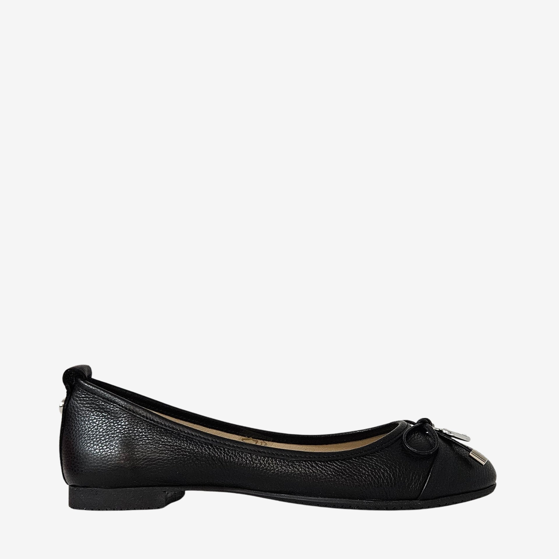 Cavalinho Sabrina Muse Soft Pebbled Black Leather Flats SKU 48010128.01 #color_black