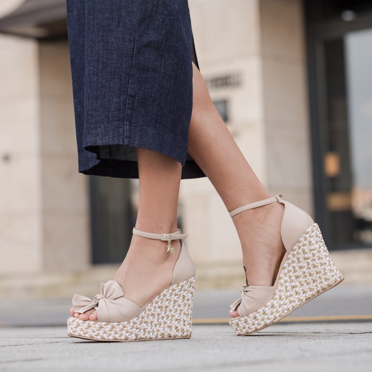 Cavalinho Golden Breeze Wedge Sandal with Ankle Strap SKU 48010130.05 #color_beige, bege