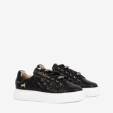 Cavalinho Eternal Black Leather Sneakers for Women with Gold Accents SKU 48010132.01 #color_black