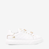 Cavalinho Eternal Leather Sneakers for Women with Gold Accents SKU 48010132.16 #color_white / gold