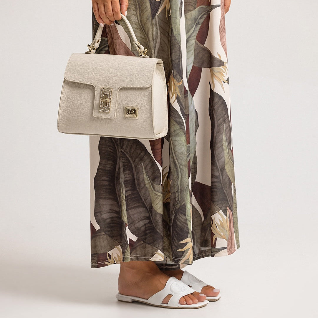 Cavalinho White Leather Slide Sandals for Women Flat SKU 48010137.06 #color_white