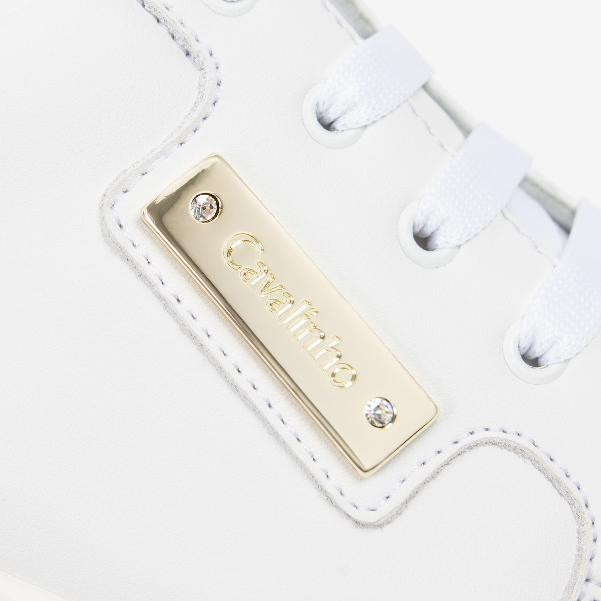 Cavalinho La Vie White Leather Sneakers for Women SKU 48010138.06 #color_white