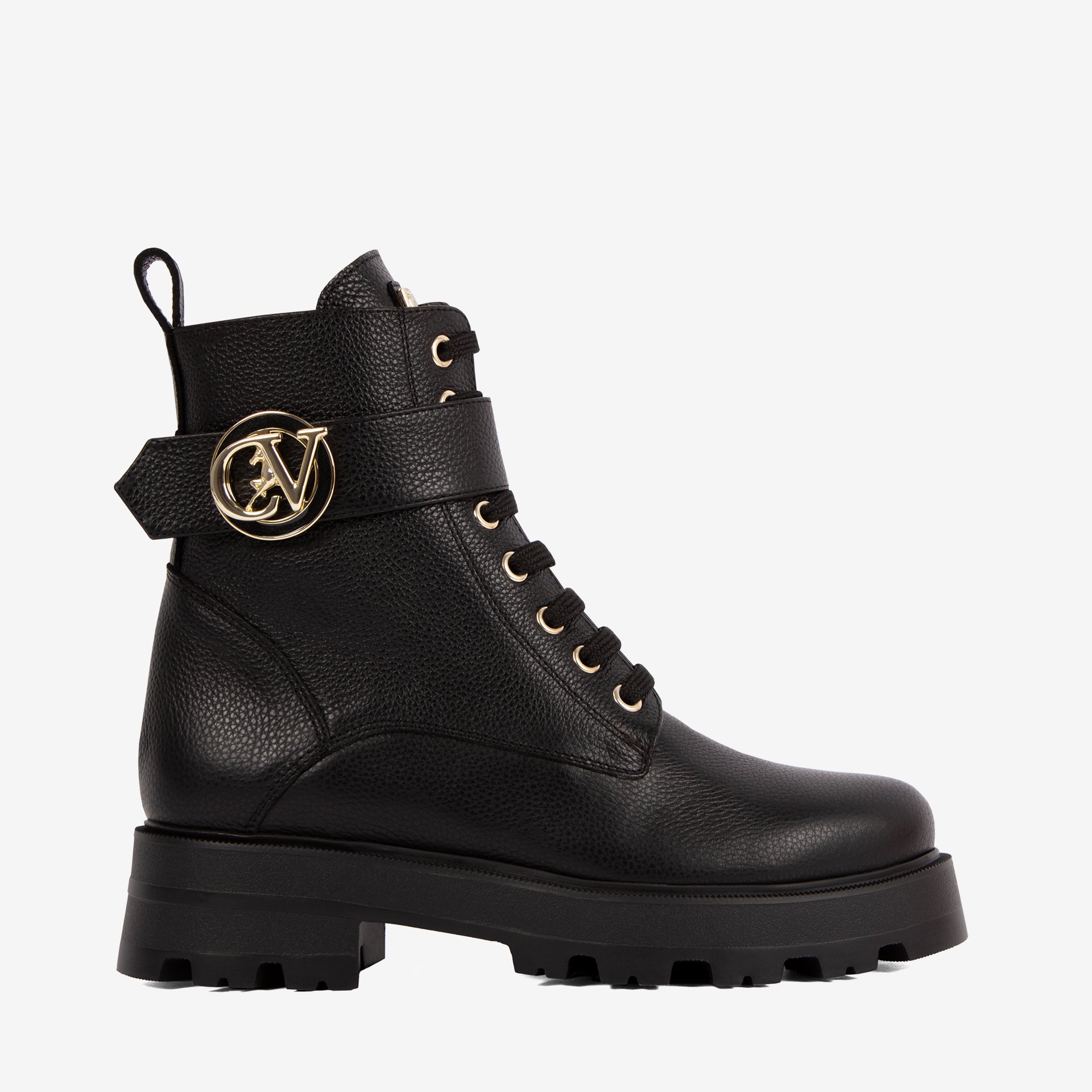 Cavalinho Signature CV Black Ankle Leather Boots for Women SKU 48010139.01 #color_black