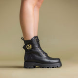 Cavalinho Signature CV Black Ankle Leather Boots for Women SKU 48010139.01 #color_black