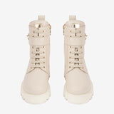 Cavalinho Signature CV Beige Ankle Leather Boots for Women SKU 48010139.05 #color_beige