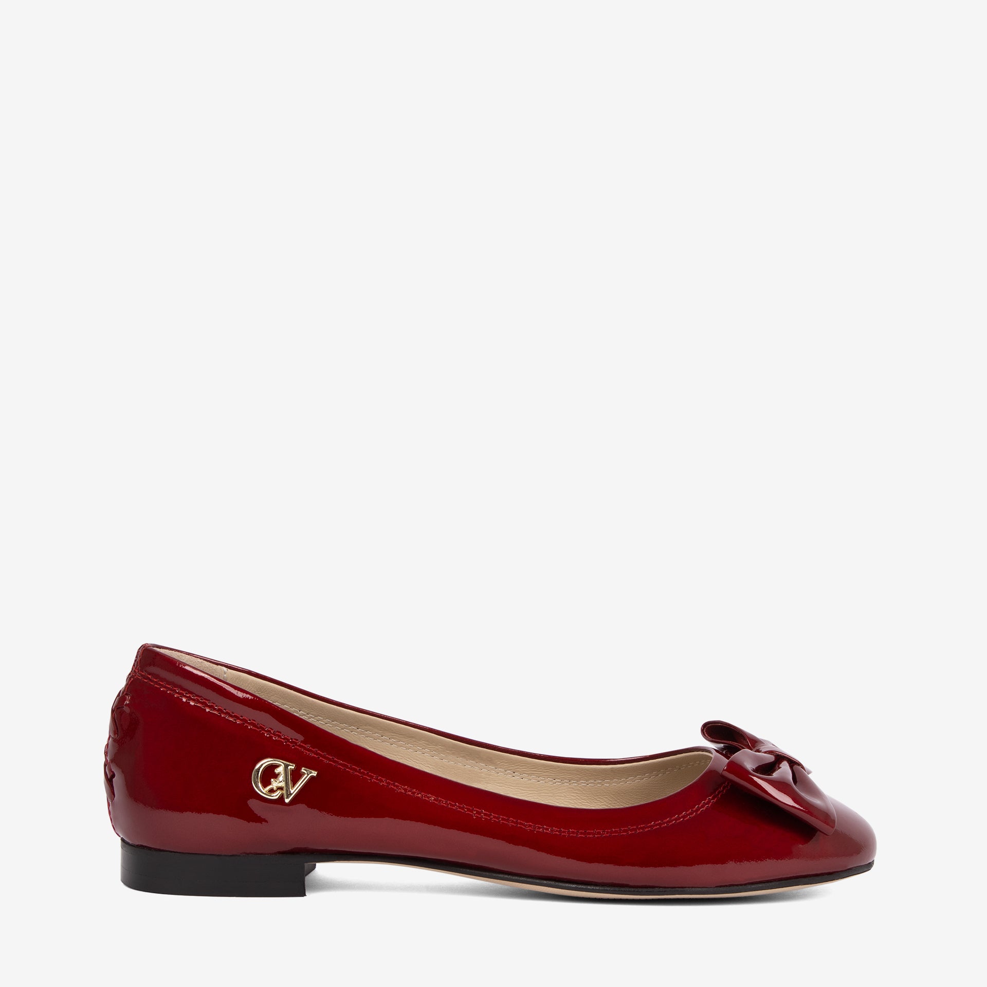 Midnight Rouge Red Patent Leather Flats for Women, Limited Edition SKU 48010140.04 #color_red