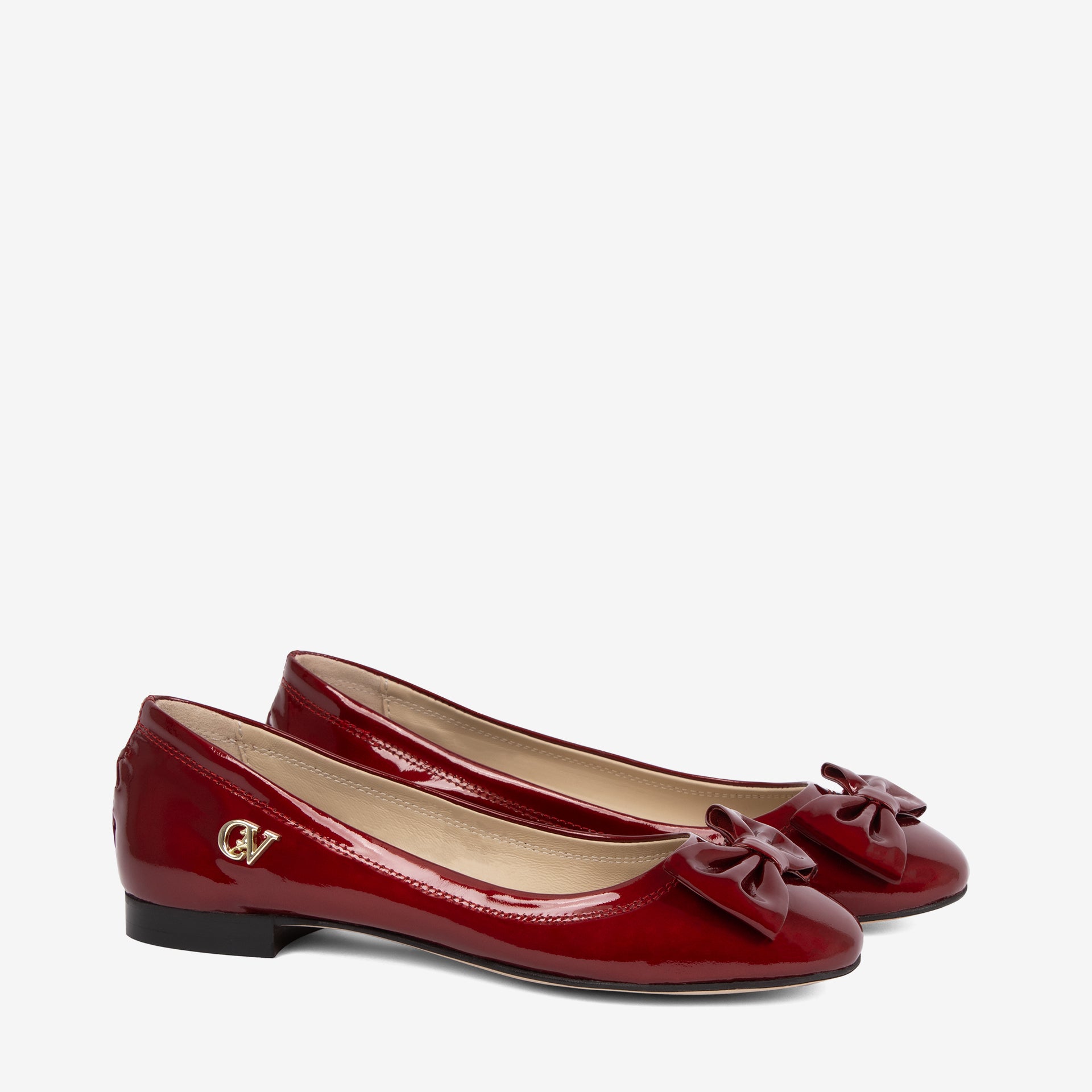 Midnight Rouge Red Patent Leather Flats for Women, Limited Edition SKU 48010140.04 #color_red