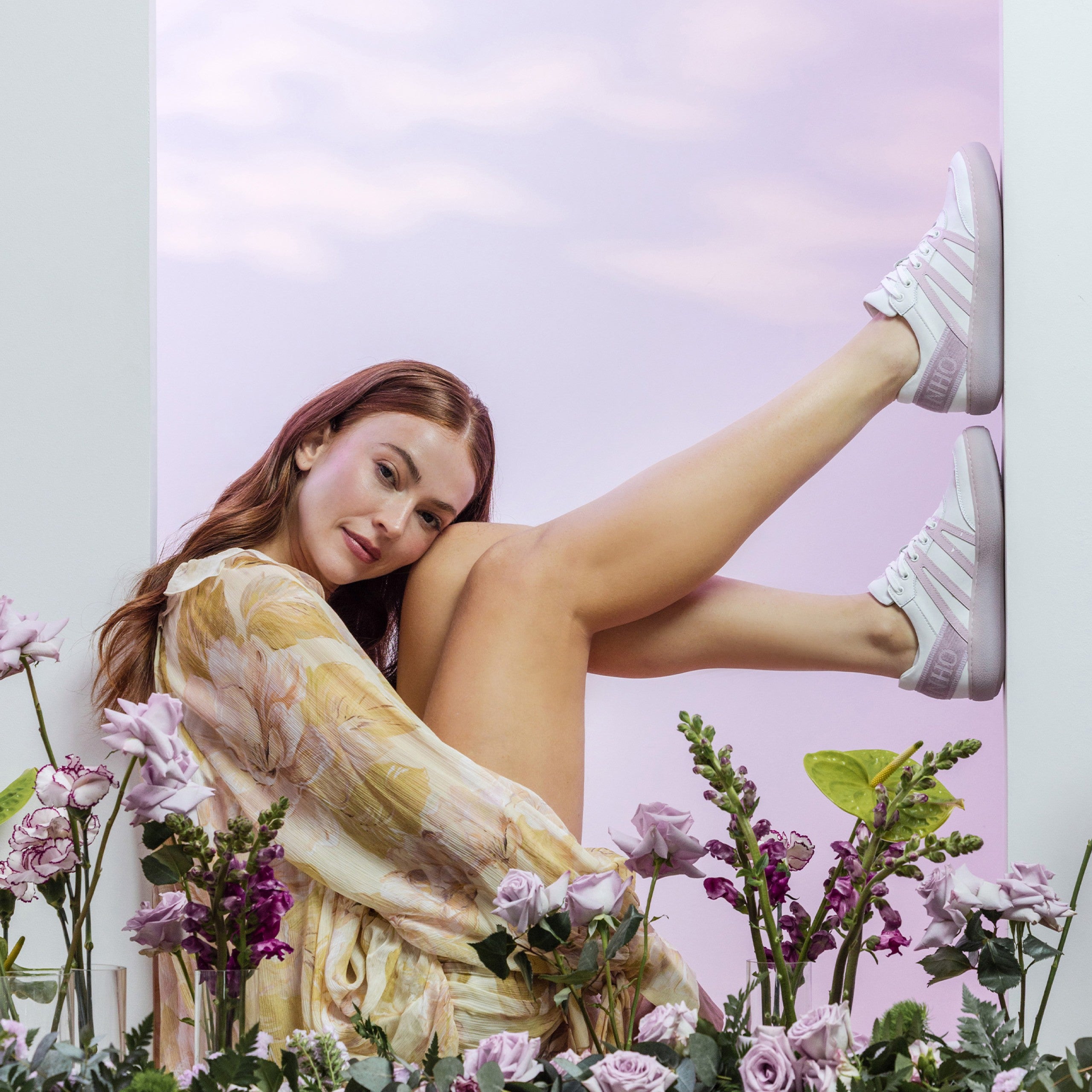 Cavalinho Dear Me Special Edition Designer Sneakers for Women in White & Lilac SKU 48010142.39 #color_lilac / white