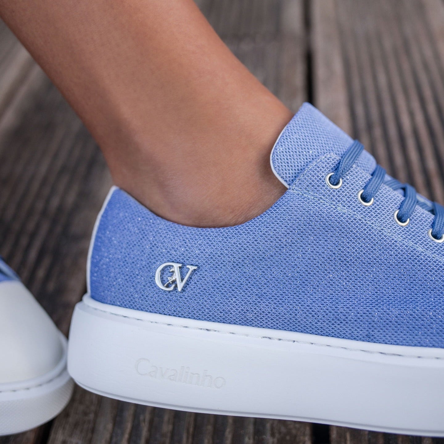 Cavalinho Amore Sparkly Blue Sneakers for Women SKU 48010143.10 #color_blue