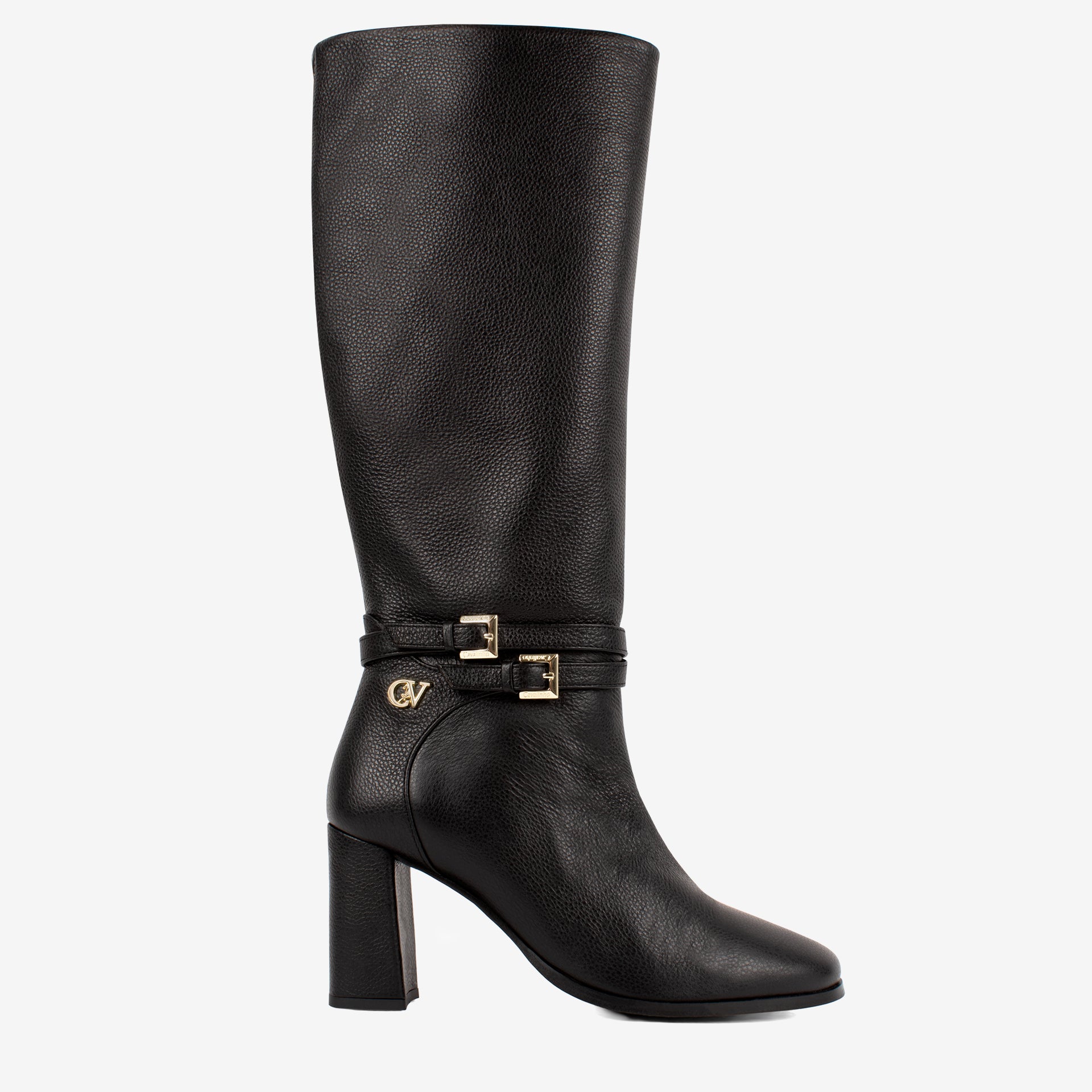 Black Signature CV by Cavalinho Knee-High Leather Boots SKU 48010148.01 #color_black