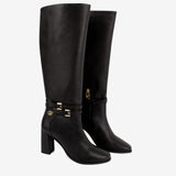 Black Signature CV by Cavalinho Knee-High Leather Boots SKU 48010148.01 #color_black