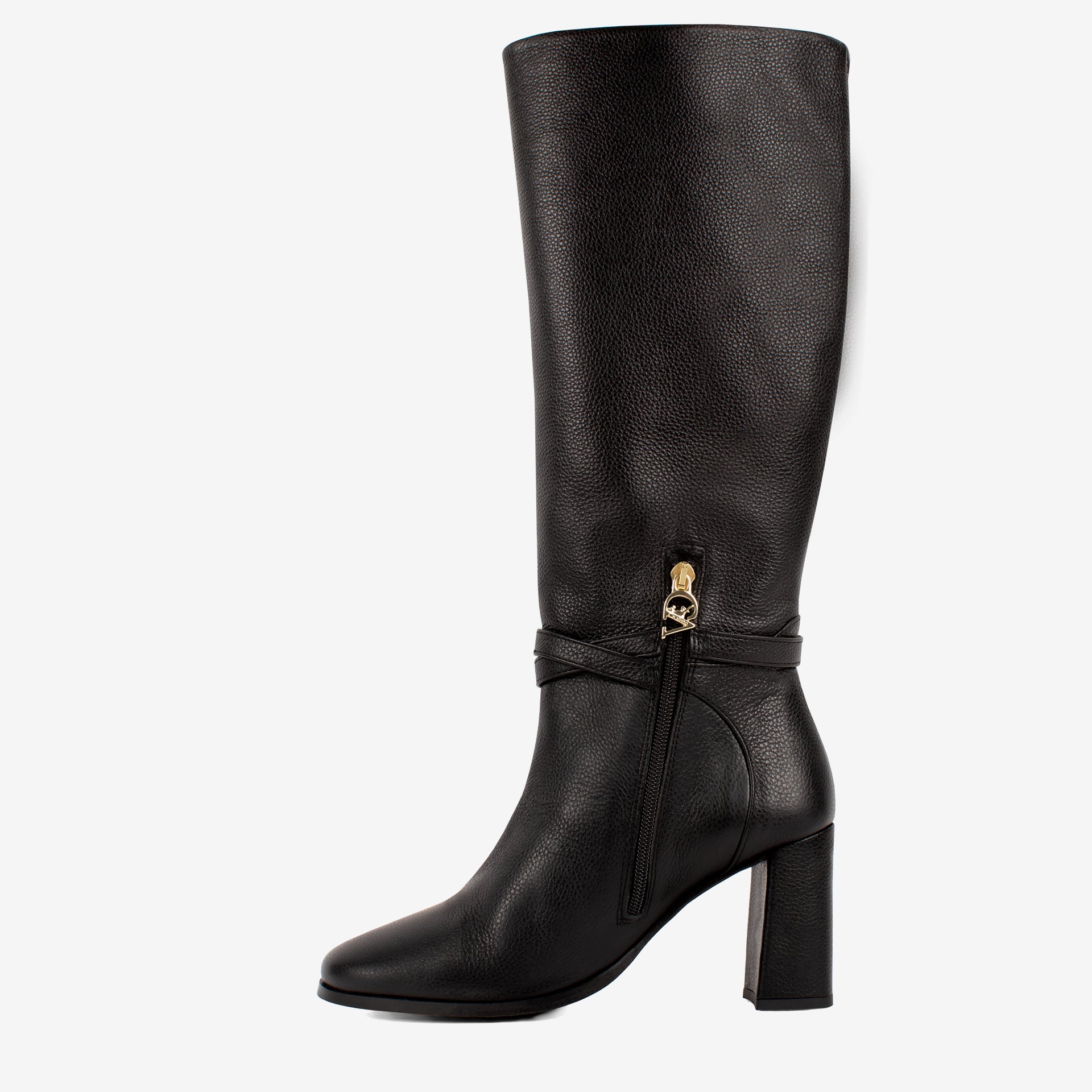 Black Signature CV by Cavalinho Knee-High Leather Boots SKU 48010148.01 #color_black