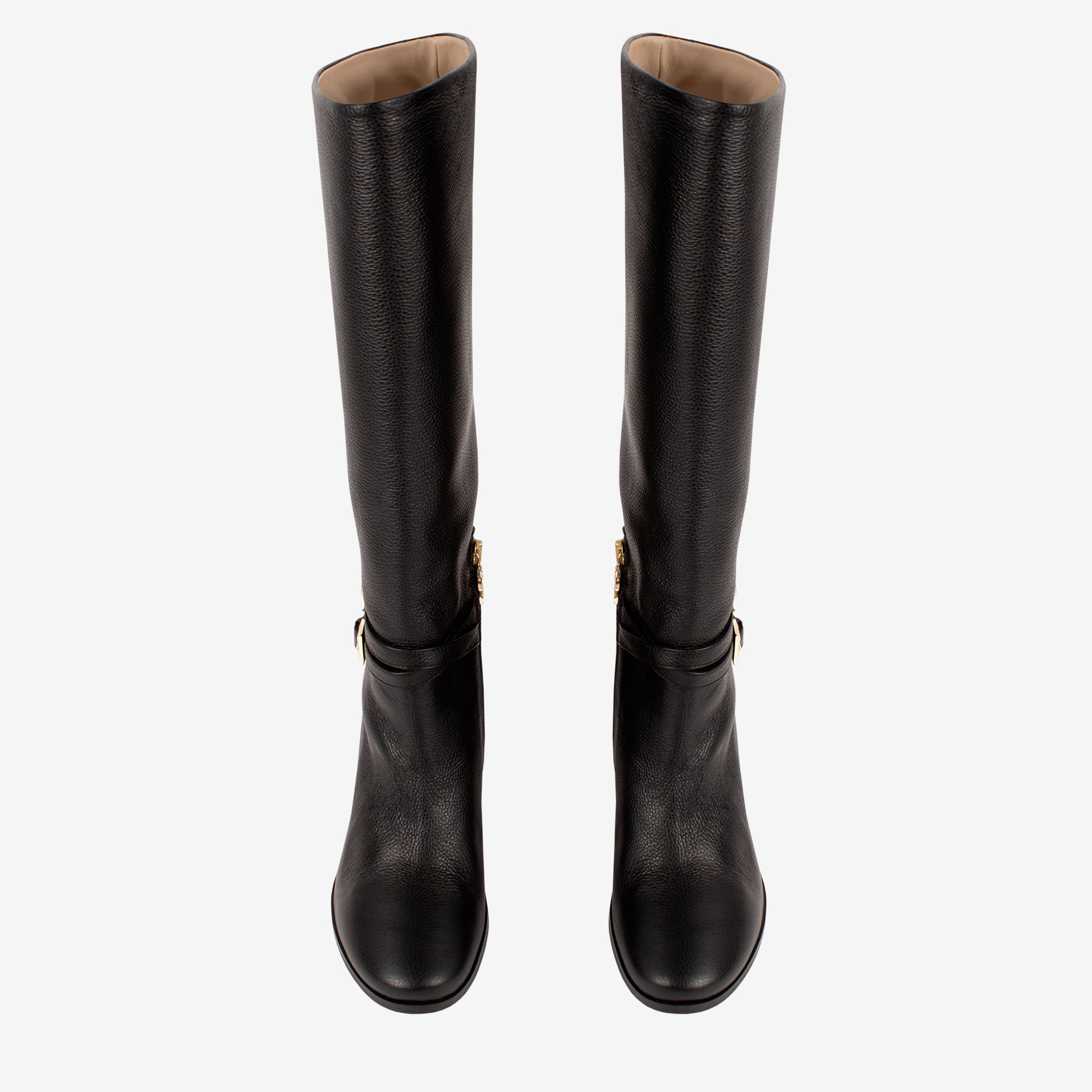 Black Signature CV by Cavalinho Knee-High Leather Boots SKU 48010148.01 #color_black