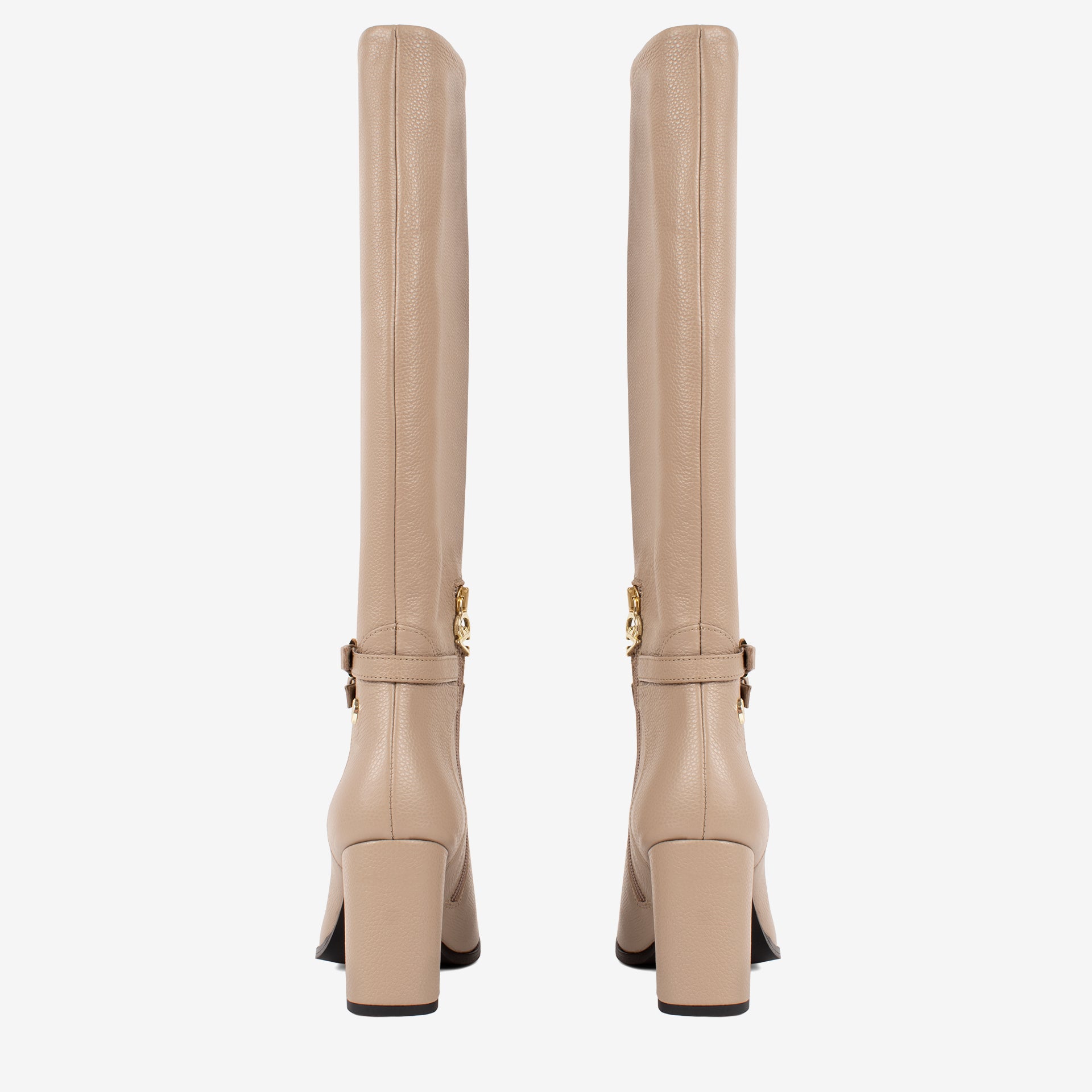 Beige Signature CV by Cavalinho Knee-High Leather Boots SKU 48010148.05 #color_beige
