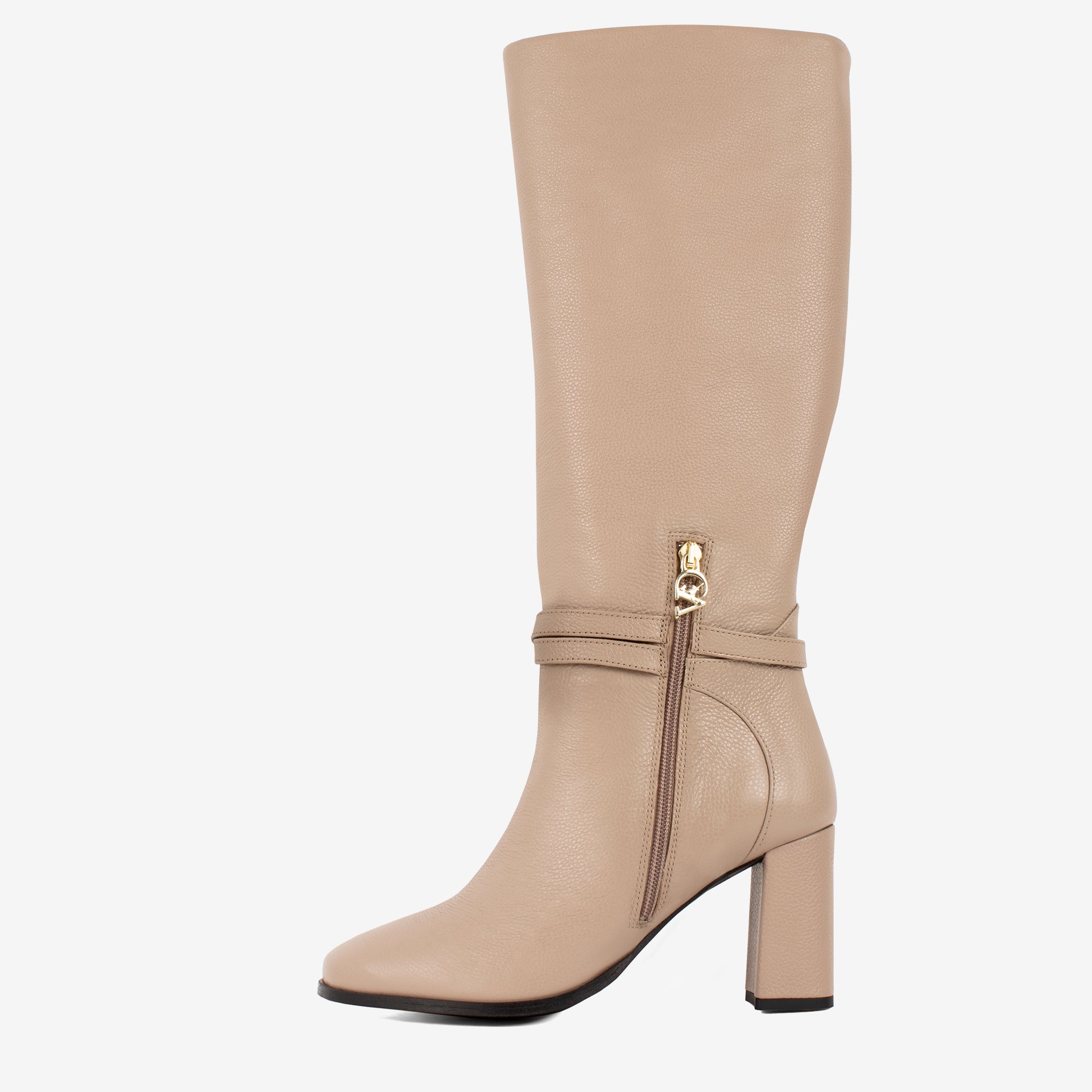 Beige Signature CV by Cavalinho Knee-High Leather Boots SKU 48010148.05 #color_beige