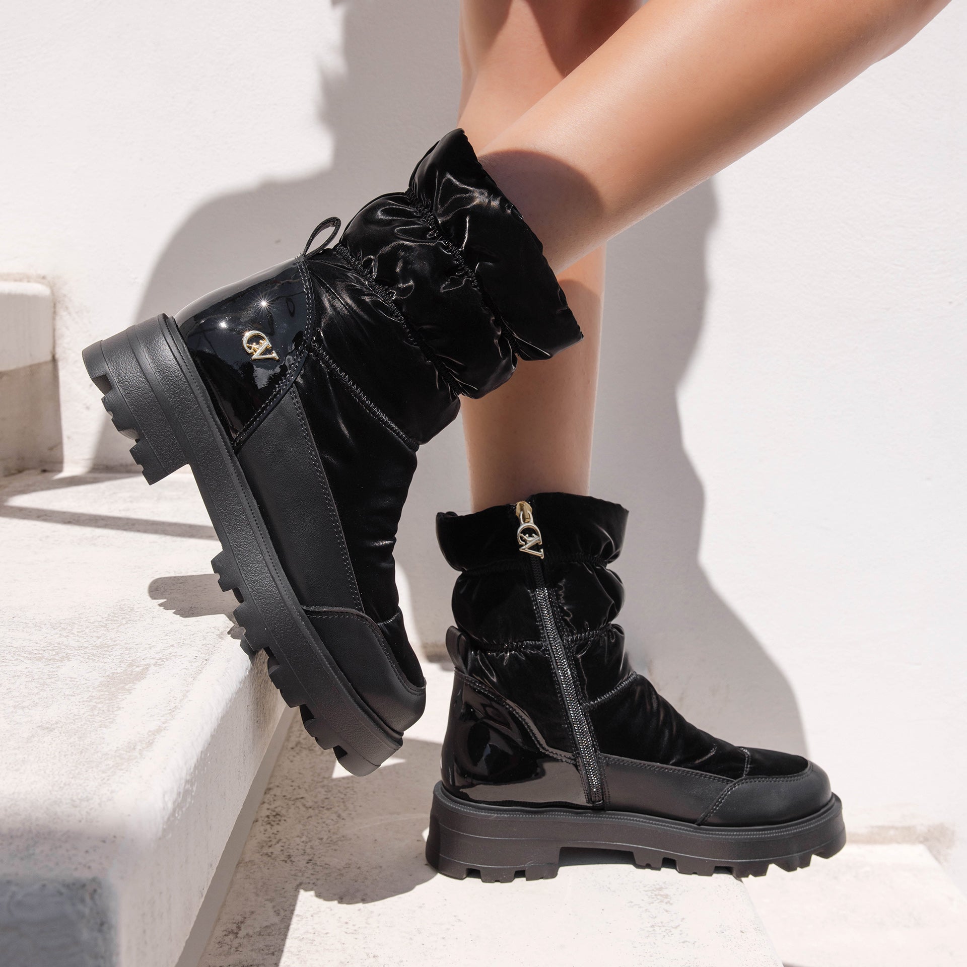 Cavalinho Black Snowfall Ankle Boots SKU 48010149.01 #color_black