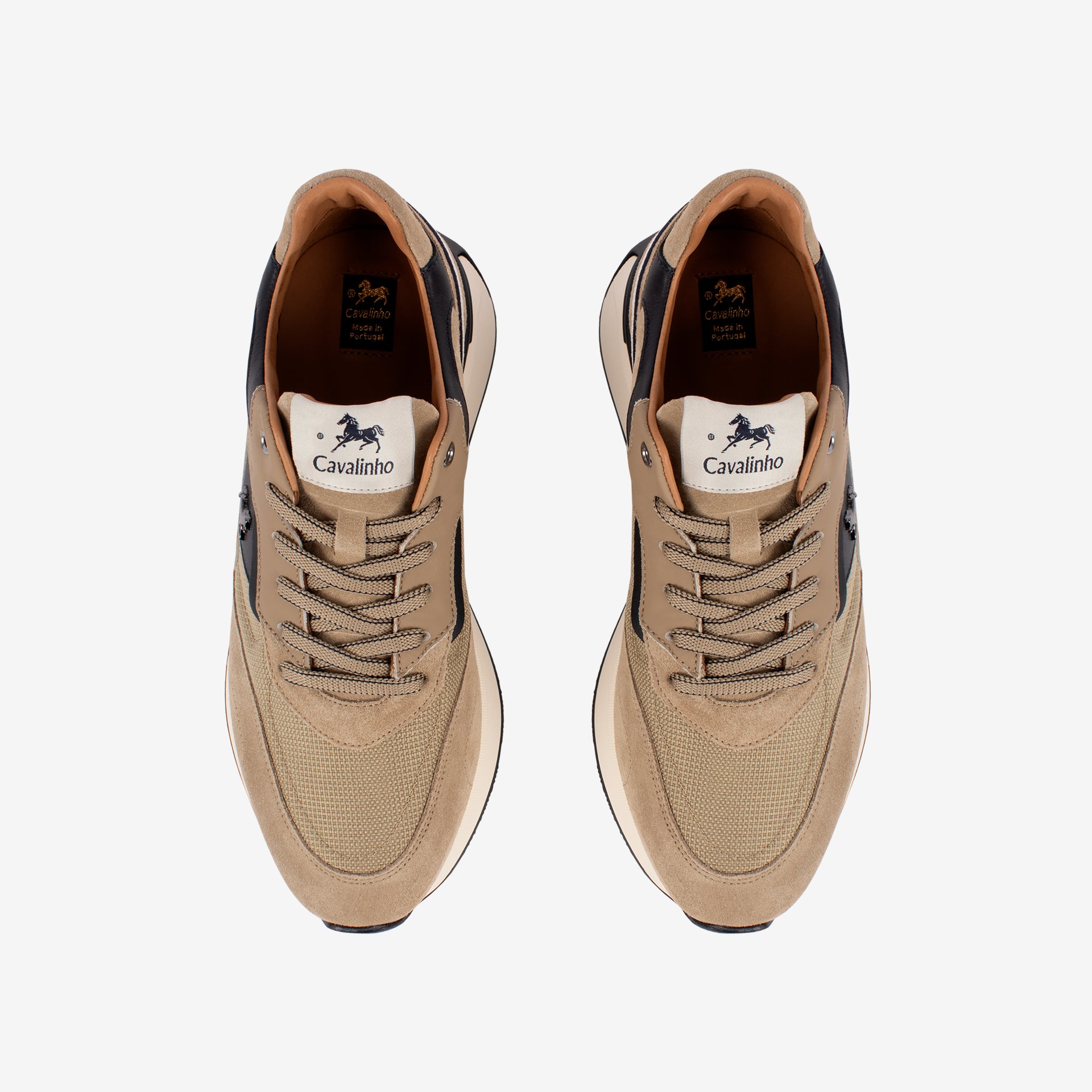 Cavalinho Courtesy Beige Sneakers for Men SKU 48050003.43 #color_Black / Tan