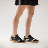 Cavalinho Club Line Sneakers for Women with Cow Print SKU 48050005.01 #color_black / white