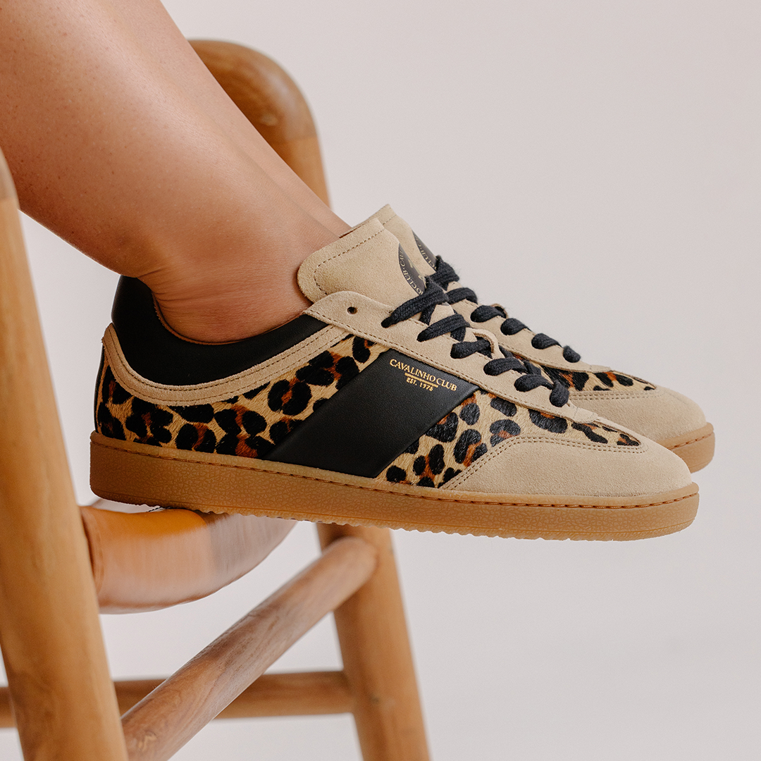 Cavalinho Club Line Sneakers for Women with Leopard Print SKU 48050005.31 #color_black / tan