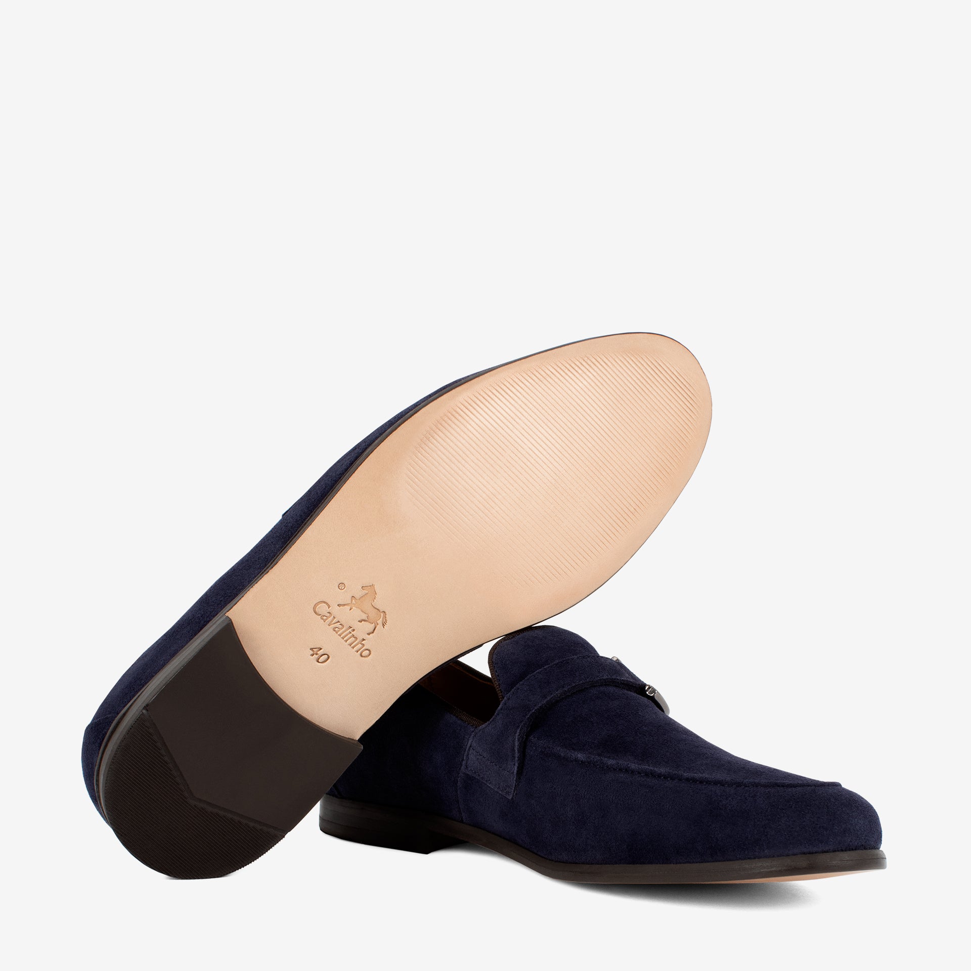 Cavalinho Heritage Blue Pointed Toe Suede Loafers for Men SKU 48050007.03 #color_navy